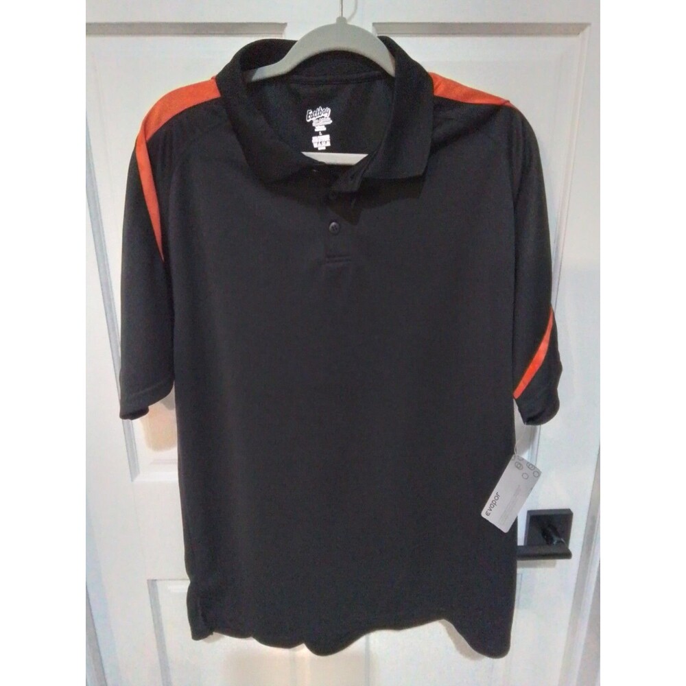 MEN'S EASTBAY SHORT SLEEVE BLACK POLO SHIRT. SIZE LARGE. NEW!